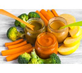 Пюре мясное и фруктовое