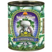 Шампиньоны консерв. целые Премиум 850мл(460гр) ж/б 1*12 Золотая Долина