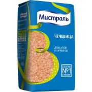 Чечевица красная колотая для супов и гарниров 450 г 1*12 МИСТРАЛЬ/12341