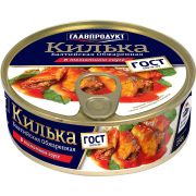Килька балтийская неразд в том.соусе 230гр 1*24 Easy open Главпродукт 7157