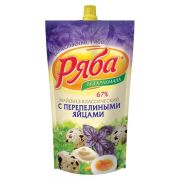 Майонез С перепелинными яйцами 67% 350гр дпд 1*24 ТМ Ряба