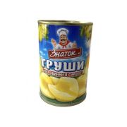 Груши половинки в сиропе 410г 1*24 (ж/б) Знаток ЗН314