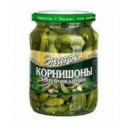 Огурцы Корнишоны маринованные 350гр 1*12 Знаток ЗН218