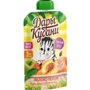 Пюре фруктовое из яблок и персиков 90мл 1*12 Дары Кубани для детей