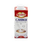 Сливки питьевые ультрапаст.11% 200гр 1*27 PRESIDENT