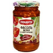 Фасоль белая в соусе барбекью 390гр. ст/б 1*6 Пиканта