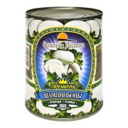Шампиньоны консерв. резаные Стандарт 850мл(460гр) ж/б 1*12 Золотая Долина