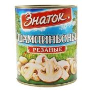 Шампиньоны резаные 400г 1*24 (ж/б) Знаток ЗН161