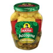 Ассорти овощное Огурцы+Томаты 680гр (720 мл) 1*8 Дядя Ваня