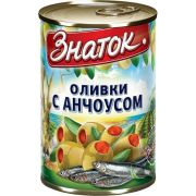 Оливки с анчоусом 280г (ж/б) 1*12 Знаток ЗН197