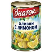Оливки с лимоном 280г (ж/б) 1*12 Знаток ЗН196