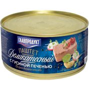 Паштет 315гр Деликатесный с гусиной печенью 1*24 Главпродукт 7179