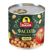Фасоль белая в том.соусе 400гр.ж/б с ключом 1*12 Дядя Ваня
