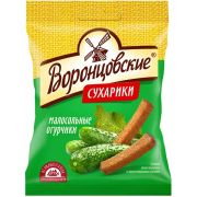 Воронцовские сухарики со вкусом малосольных огурчиков 120 гр. 1*24/518920