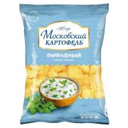 Картофель Московский хруст.рифл. со вкусом сметаны и зелени 60гр 1*12/2601960