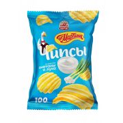 Чипсы рифленные от Мартина со вк. сметаны и лука 100гр 1*24шт