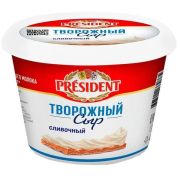 Сыр творожный сливочный 56% 140г 1*8 President