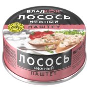 Паштет из лосося атлант/тихоок. ТУ 100гр жб ключ 1*20 Владкон