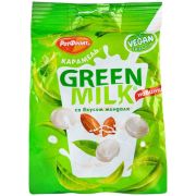Карамель Green_milk вкус миндаля 150гр 1*14 Карамель фас.