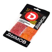 Ассорти колбас Пепперони+Салями Итальянская классика с/к нарезка 90гр 1*8 Дымов