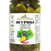Огурцы мар.с перцем 700мл ст/б 1*12 Золотая Долина