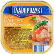 Паштет 95гр Квадрат нежный с кур.печенью 1*32 Главпродукт 7190